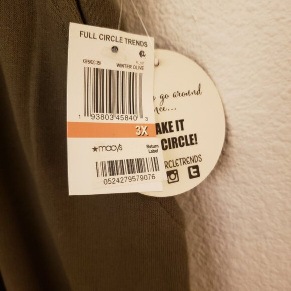 Jolie & Joy Olive Green Distressed Drawstring Waist Joggers Size 3X Jr Plus NWT - Picture 11 of 11